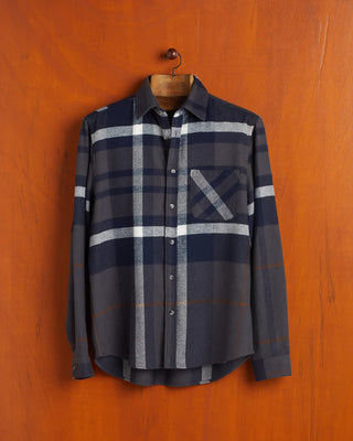 Portuguese Flannel Viz Check Flannel Shirt Grey / Navy 0