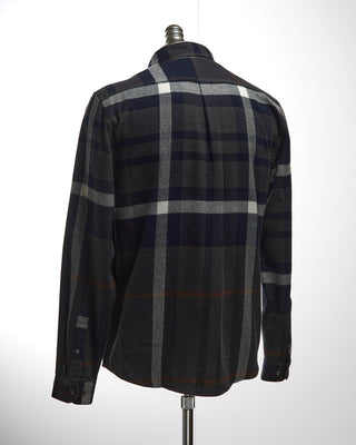 Portuguese Flannel Viz Check Flannel Shirt Grey / Navy  7