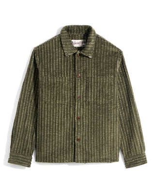 Olive Jumbo Corduroy Club Shirt