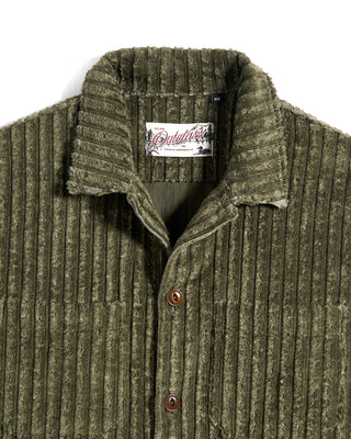 Olive Jumbo Corduroy Club Shirt