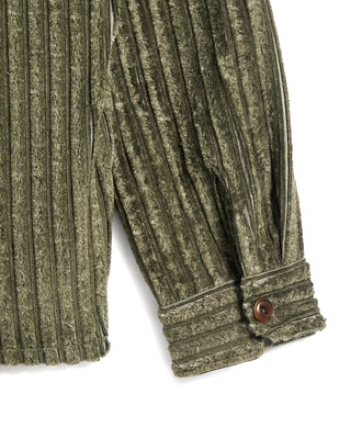 Olive Jumbo Corduroy Club Shirt
