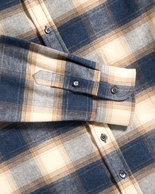 Outclass Blue Cream Plaid Flannel Shirt 5985