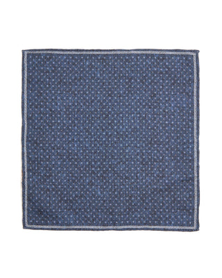 Paolo Albizzati Geometric Wool Cotton Pocket Square 6079