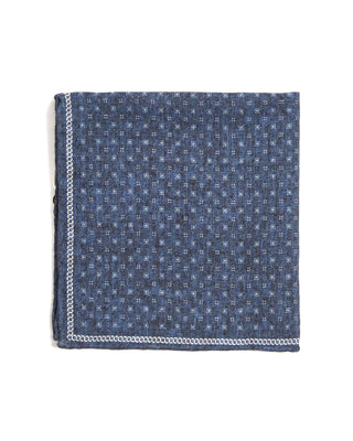 Paolo Albizzati Geometric Wool Cotton Pocket Square 6080