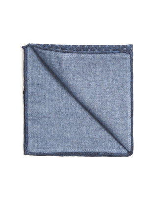 Paolo Albizzati Geometric Wool Cotton Pocket Square 6081