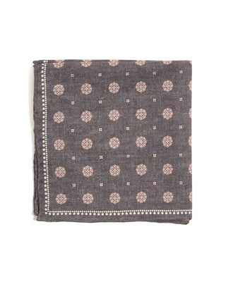 Paolo Albizzati Geometric Wool Cotton Pocket Square 6092