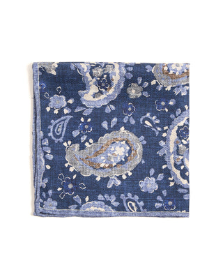 Paolo Albizzati Silk Paisley Pocket Square 6095