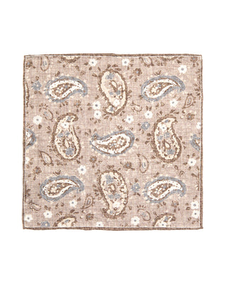Paolo Albizzati Paisley Silk Pocket Square 6085