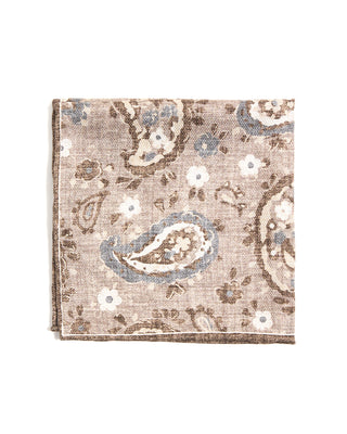 Paolo Albizzati Paisley Silk Pocket Square 6086