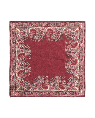 Paolo Albizzati Silk Paisley Pocket Square 6141