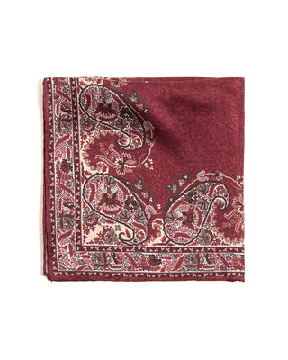 Paolo Albizzati Silk Paisley Pocket Square 6142