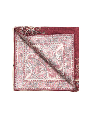 Paolo Albizzati Silk Paisley Pocket Square 6143