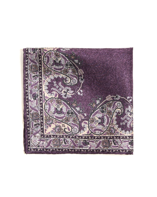 Paolo Albizzati Silk Paisley Pocket Square 6138