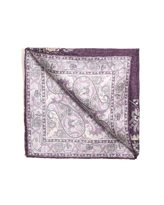 Paolo Albizzati Silk Paisley Pocket Square 6139