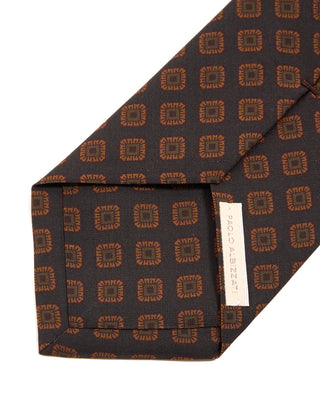 Paolo Albizzati Geometric Silk Tie 6293