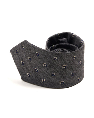 Paolo Albizzati Geometric Silk Wool Tie 6254