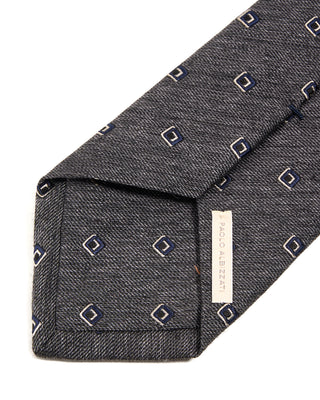 Paolo Albizzati Geometric Silk Wool Tie 6255