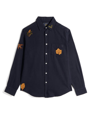 Portuguese Flannel Embroidery Flannel Sport Shirt 4821