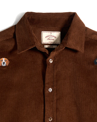 Portuguese Flannel Lobo Embroidered Cotton Sport Shirt 3787