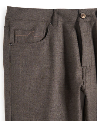 Paul  Shark Herringbone Wool Twill Trousers 931