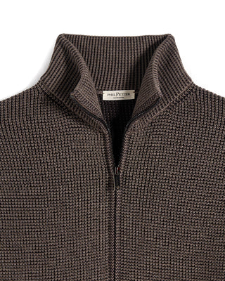 Phil Petter Merino Waffle Full Zip 6834