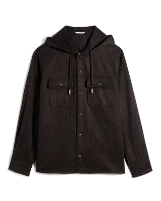 Pescarolo Snaps Front Hoodie Overshirt 4351