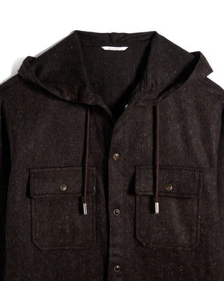 Pescarolo Snaps Front Hoodie Overshirt 4353