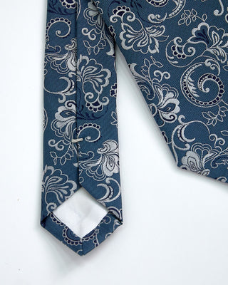 Paolo Albizzati Floral/Paisley Woven Tie Blue 1 1