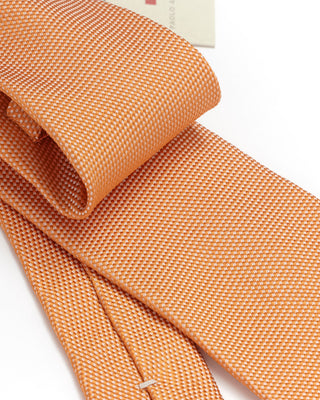 Paolo Albizzati Orange Nailhead Silk Tie 