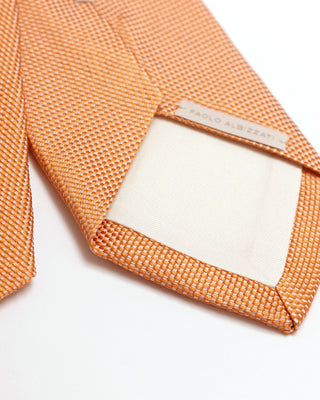 Paolo Albizzati Orange Silk Jacquard Tie 