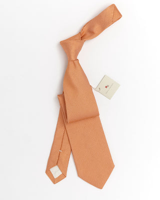 Paolo Albizzati Orange Nailhead Silk Jacquard Tie 