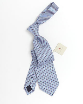 Paolo Albizzati Blue Neat Jacquard Silk Tie