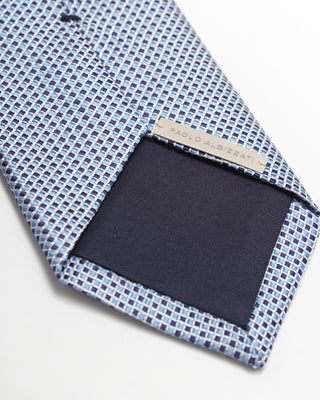 Paolo Albizzati Blue Neat Jacquard Silk Tie