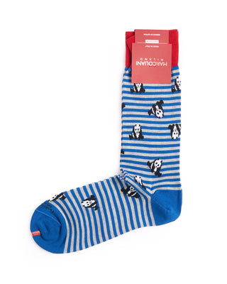 Marcoliani Blue / Pearl Pima Cotton Panda Socks Blue / Pearl 1 4415