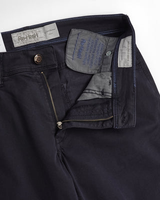 Re-HasH Navy Cotton Tencel Lightweight Summer Pants 