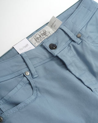 Light Blue Cotton Tencel Lightweight Summer Pants