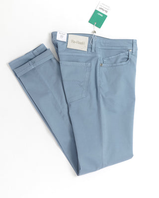 Light Blue Cotton Tencel Lightweight Summer Pants