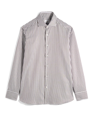 Sonrisa Superior Ethico Supima Cotton King Twill Stripe Soft Collar Shirt 4172