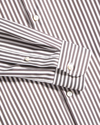 Sonrisa Superior Ethico Supima Cotton King Twill Stripe Soft Collar Shirt 4175