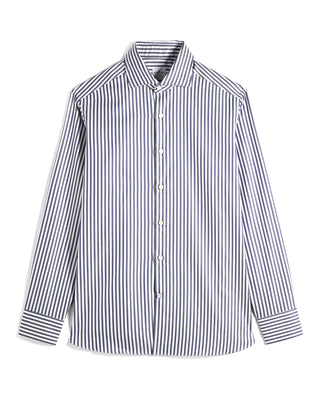 Sonrisa Superior Ethico Supima Cotton King Twill Stripe Soft Collar Shirt 4167
