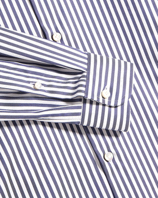 Sonrisa Superior Ethico Supima Cotton King Twill Stripe Soft Collar Shirt 4170