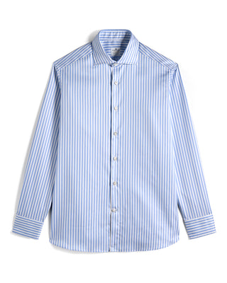 Superior Ethico Supima Cotton King Twill Stripe Soft Collar Shirt