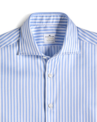 Superior Ethico Supima Cotton King Twill Stripe Soft Collar Shirt
