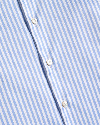 Superior Ethico Supima Cotton King Twill Stripe Soft Collar Shirt