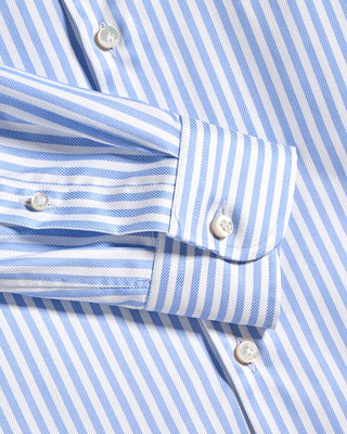 Superior Ethico Supima Cotton King Twill Stripe Soft Collar Shirt