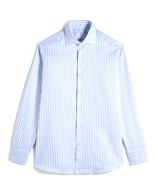 Sonrisa Superior Ethico Supima Cotton King Twill Stripe Soft Collar Shirt 4161