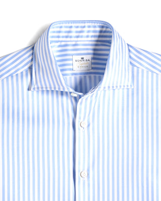 Sonrisa Superior Ethico Supima Cotton King Twill Stripe Soft Collar Shirt 4162