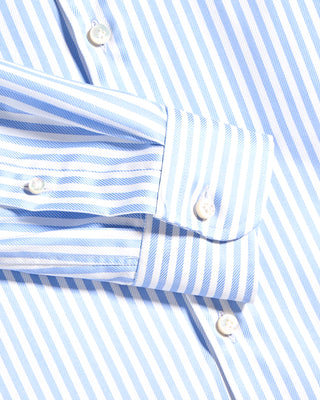 Sonrisa Superior Ethico Supima Cotton King Twill Stripe Soft Collar Shirt 4164