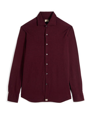 Sonrisa Ultra Soft Comfort Fit Cotton Lyocell Jersey Shirt in Bordeaux