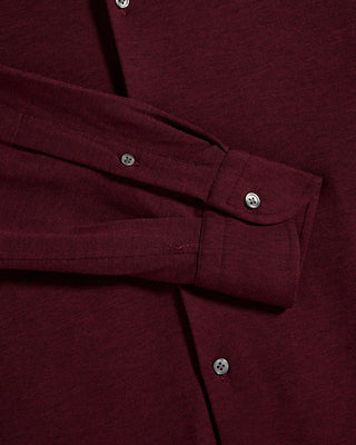 Sonrisa Ultra Soft Comfort Fit Cotton Lyocell Jersey Shirt in Bordeaux, view 4